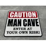 Man cave cast wall plaque 24.5cm x 24.5cms