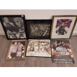 5 framed boxing related items including Mike Tyson, Bruno etc plus picture of New York