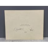 Royalty 1964 greetings card signed by The Queen and Prince Philip