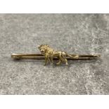 Vintage 9ct gold lion brooch/tiepin nice 3D model 3.7g 4.5cms