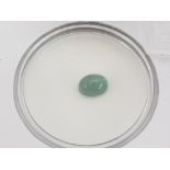 3.14ct faceted certified natural emerald gemstone