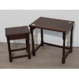 2 mahogany occasional tables