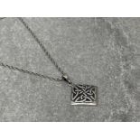Silver Celtic pendant and chain