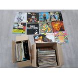 2 boxes of LP records, 60s, 70s and 80s, including Rod Stewart, Elton John, Abba etc