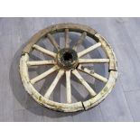 Old wooden wagon wheel 69cm