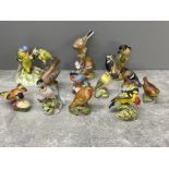 11 Royal Worcester bird ornaments and 1 other