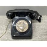 Black vintage telephone (rewired for current use)