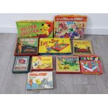 A total of 10 vintage boxed games including highly collectable games such as Sootys helter