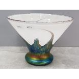 Varicoloured iridescent glass vase by the firm Heron Glass