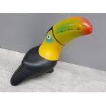 Gloria A Dios Toucan bird ornament, Ecuador, Height 18cm