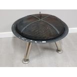 Large metal fire pit