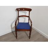 Edwardian mahogany framed bentwood style carver armchair