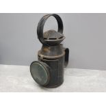 Vintage British rail signal railway hand lamp lantern, made from metal