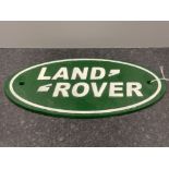 Land Rover cast metal wall plaque 35cm x 18cms