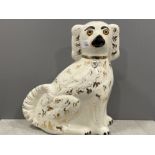 Staffordshire dog with glass eyes 32cms