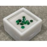 1.83cts Round cut Emeralds