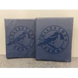 2 blue collectors albums complete with pages
