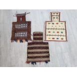 3 vintage Afghan salt bags includes baluchi