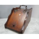 Edwardian mahogany coal box