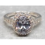 Silver and CZ cluster ring, 4.26g gross size P