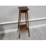 Mahogany two tier plant stand 95cm