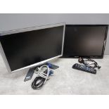 Samsung 22inch with lead and remote no stand together with acer pc LCD monitors