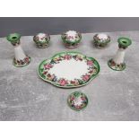 Edwardian childs/dolls dressing table set, old english floral pattern