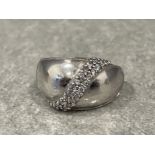 Silver 925 cz ring 5.13g size M1/2