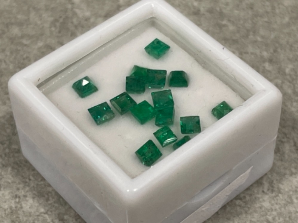 2.72cts square cut Emeralds