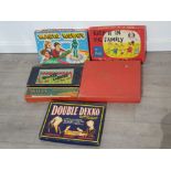 6 boxed vintage games includes Magic robot, Skilly Bafatelle, Double Dekko and Bells casino roulette