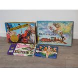 4 boxed vintage games including Railroader, twenty one, the London game and the collectable