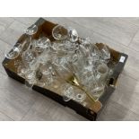 Large lot of glasses, wine, champagne etc