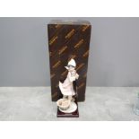 Boxed G.Armani Napoli figurine of girl with puppies