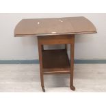 Small folding table on wheels made by c.w.s Ltd,Enfield. 92cm×62cm and 76 cm high
