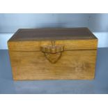 Well presented light oak chest 42cm x 24cm x 22cms