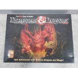 Vintage TSR logo Dungeons and Dragons board game, epic adventures with wizards, dragons and magic,