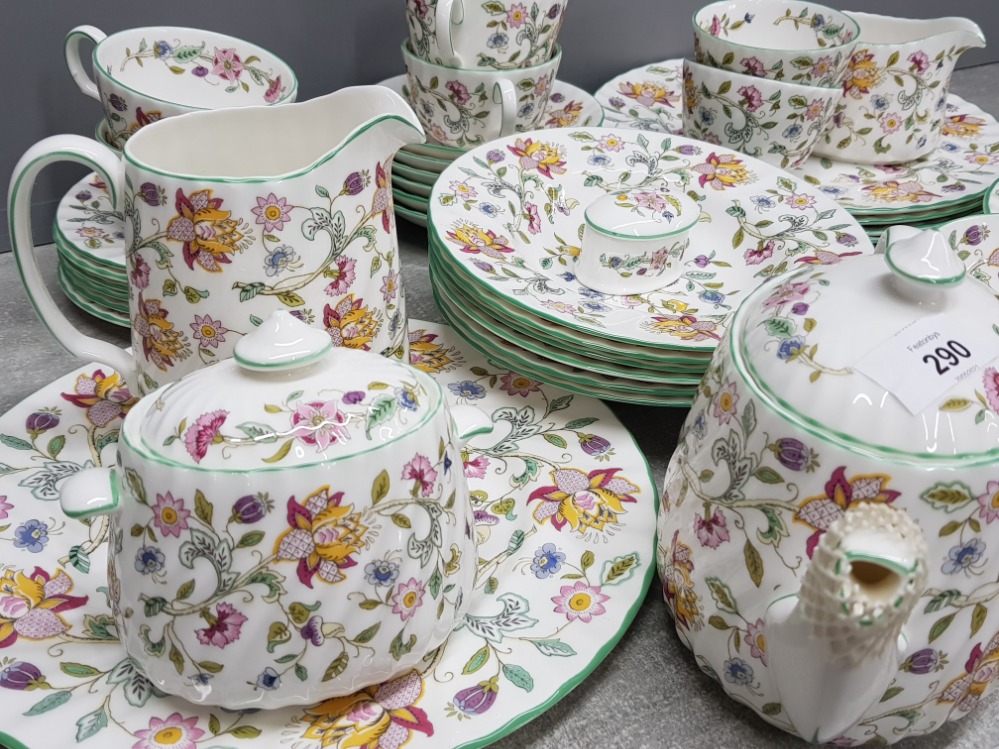 43 pieces of Haddon Hall Minton bone china, plates, bowls, kettle etc - Image 2 of 2