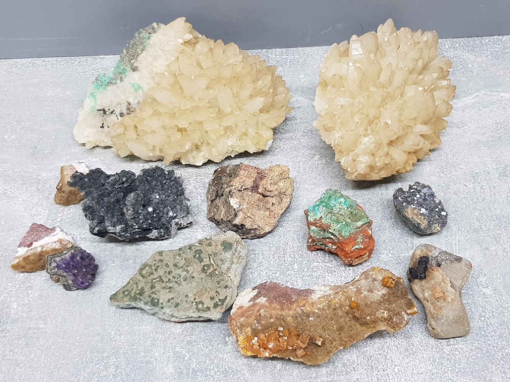 Box of old Crystals, various types and sizes