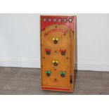 Vintage wooden Majolu Electro-Bille bagatelle, with 3 balls