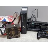 Xbox 360 Elite and xbox kinect with leads and controller plus sony dvd player and oriental style