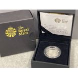 Royal mint 2008 £1 Royal shield of arms silver piedfort proof coin in original box and certificate