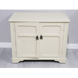 Painted regency style mahogany hifi cabinet with lift up lid, 88x52x71cm