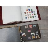 2 stamp albums inclufing Stanley Gibbons the collectors world, 100s of stamps in total