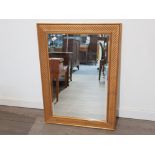 Gilt framed bevelled edge mirror 66x91cm