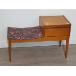 Vintage Teak original Chippy telephone seat