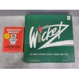 2 boxed vintage games, Wicket by Paul Lamond games and Armchair cricket by Norfolk house