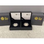 Royal mint 2010 £1 London and £1 Belfast silver proof coins both in original boxes and certificates