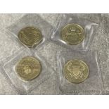 4 x £2 coins different early 1980-1990s