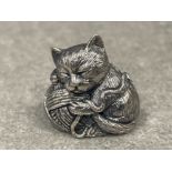 Silver 925 kitten pincushion 19.87g