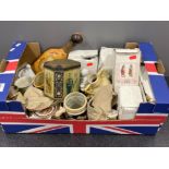 Miscellaneous items including coronation tin